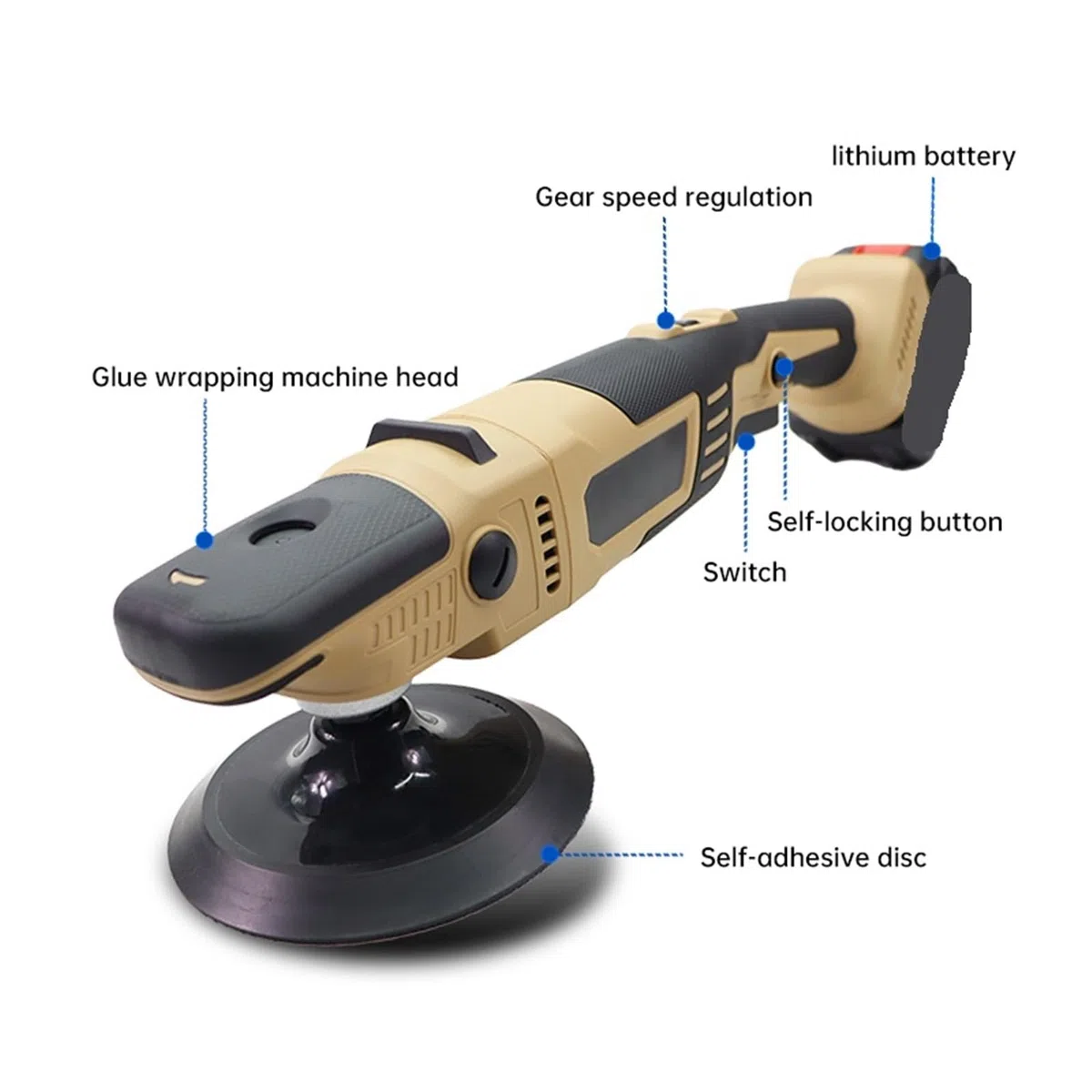 Polisseuse rotative haute vitesse 480 W for voiture (sans batterie), Faibles vibrations