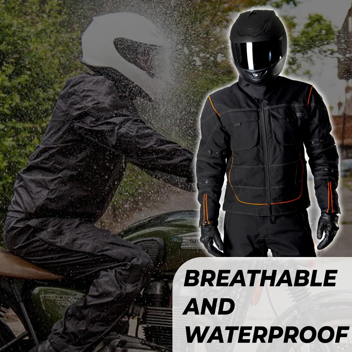 Combinaison de moto en cuir 2 pièces - Combinaison de course de moto en cuir de qualité supérieure - Légère, CE niveau 2