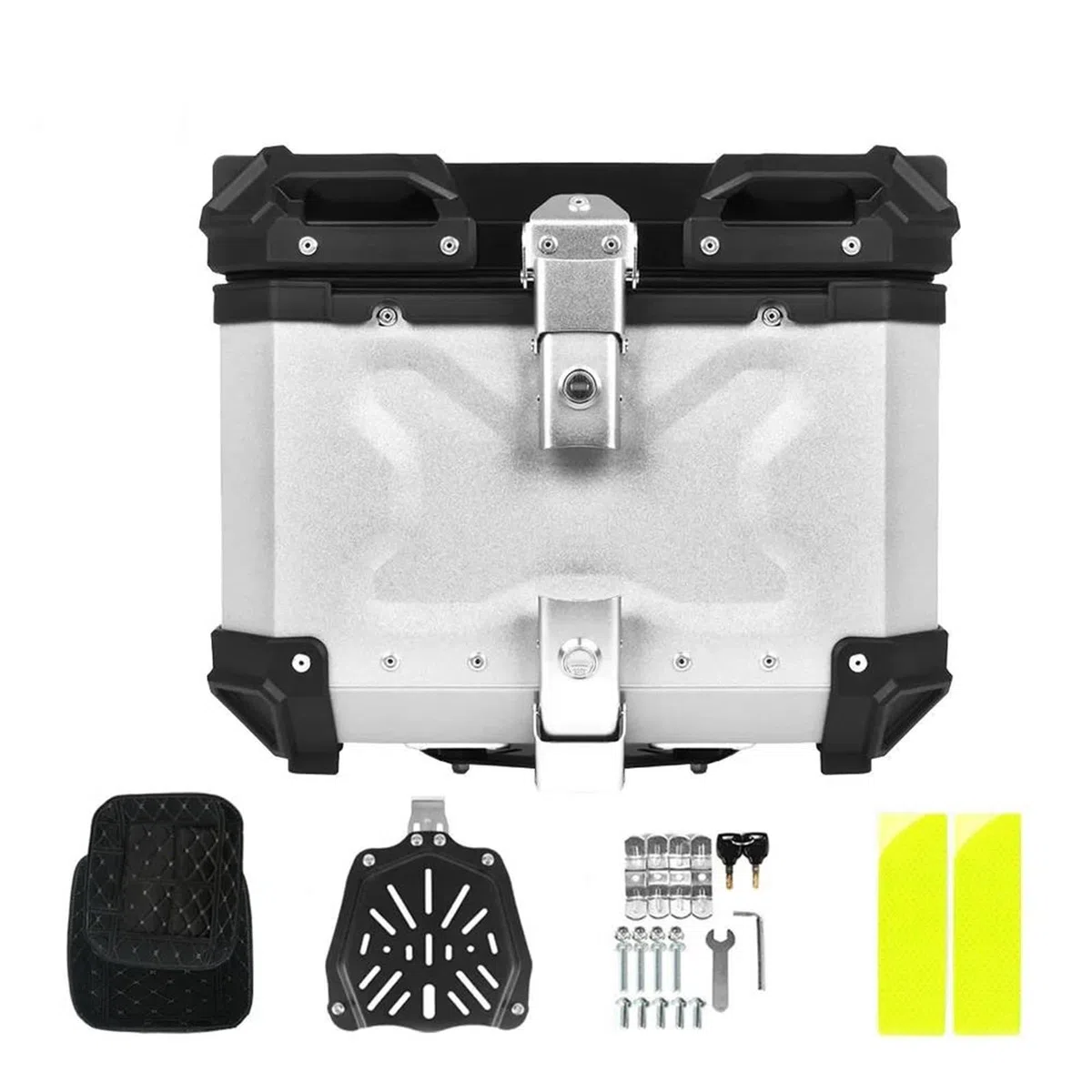 Boîte à Bagages pour BMW R1200GS LC R1250GS pour H-Onda CRF1000L CRF1100L Adventure Valise Arrière De Moto en Aluminium, Coffre Rangement, Boîte À Outils, Voyage(36L Silver X Box)