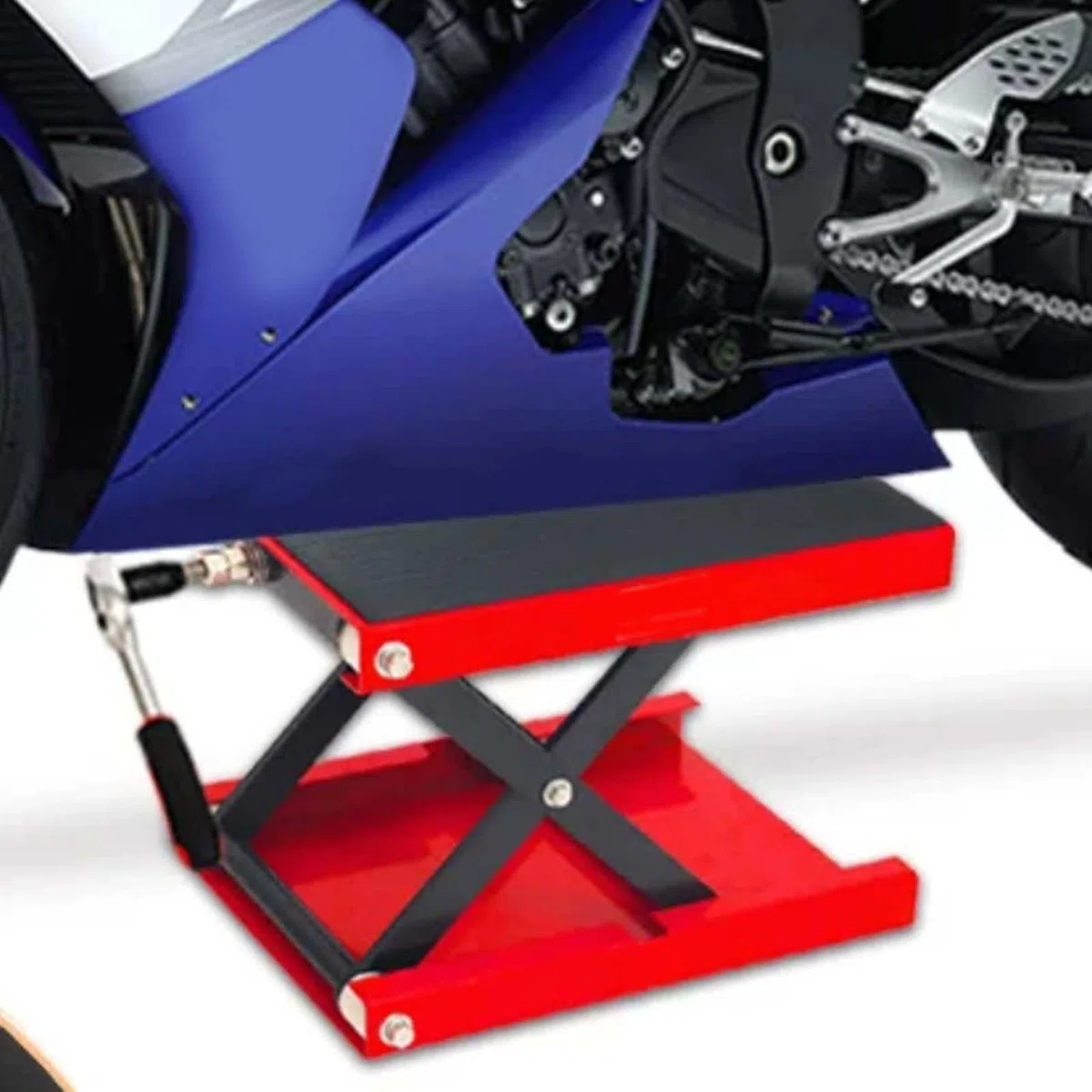 Béquille élévatrice pour Moto Tout-Terrain hydraulique, capacité 1100 LB, Hauteur réglable 9 à 38 cm, Plateforme de réparation Universelle pour Moto Tout-Terrain