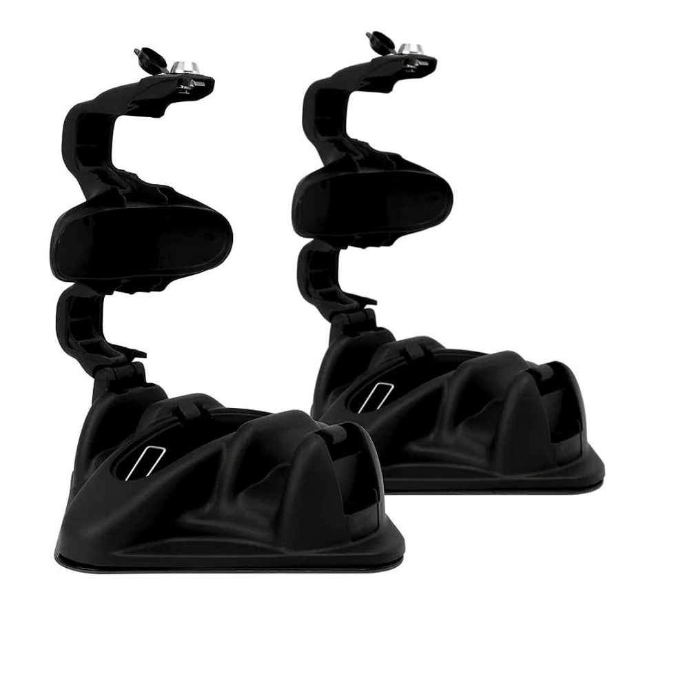 Compatible avec Fiat Panda porte-skis magnétique universel pour toit de voiture non en verre, 2 paires de skis porte-skis homologué aimanté noir