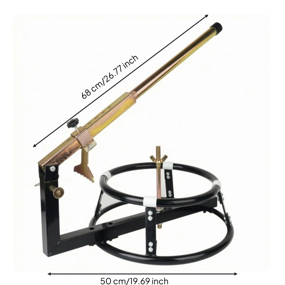 Ronyme Démonte-Pneu Bécane Robuste Socle Circulaire Stable, Résistant, Démonte-Pneu, pr Atelier, Garage, Motards, Mécanicie