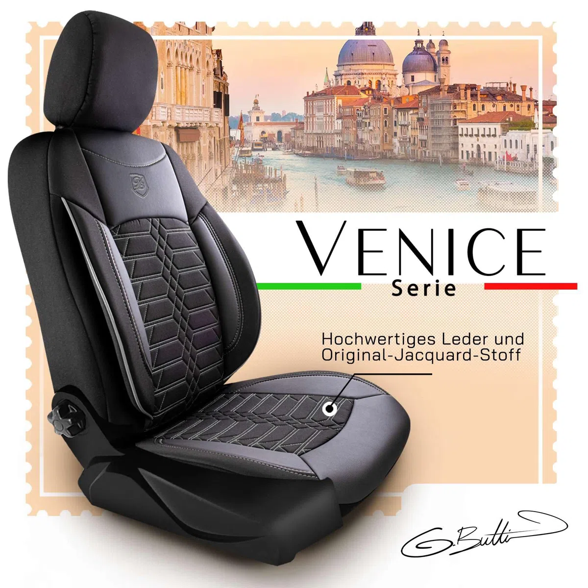 Housses de siège de voiture universelles - Accessoires de voiture intérieur de qualité supérieure pour voiture et SUV - Housse de siège Jacquard, protection de siège auto - Compatible