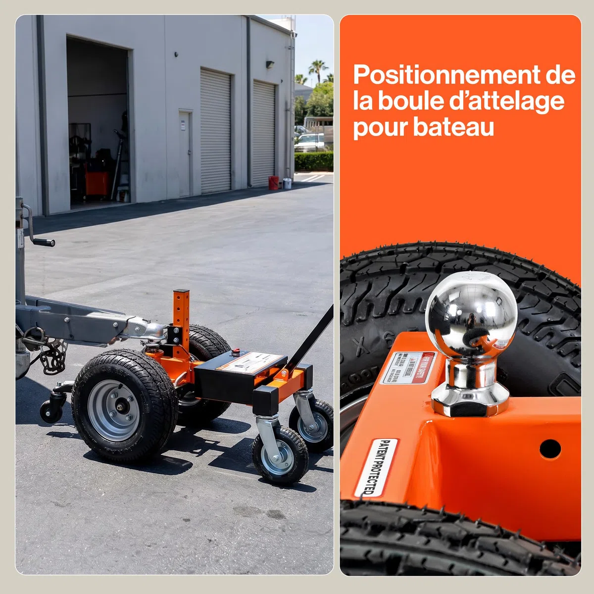 SuperHandy Chariot de remorque électrique, remorquage Max. 2 270 kg