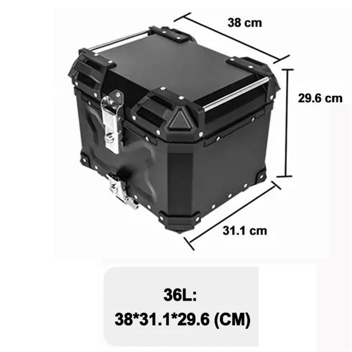 Boîte à Bagages pour BMW R1200GS LC R1250GS pour H-Onda CRF1000L CRF1100L Adventure Valise Arrière De Moto en Aluminium, Coffre Rangement, Boîte À Outils, Voyage(36L Silver X Box)
