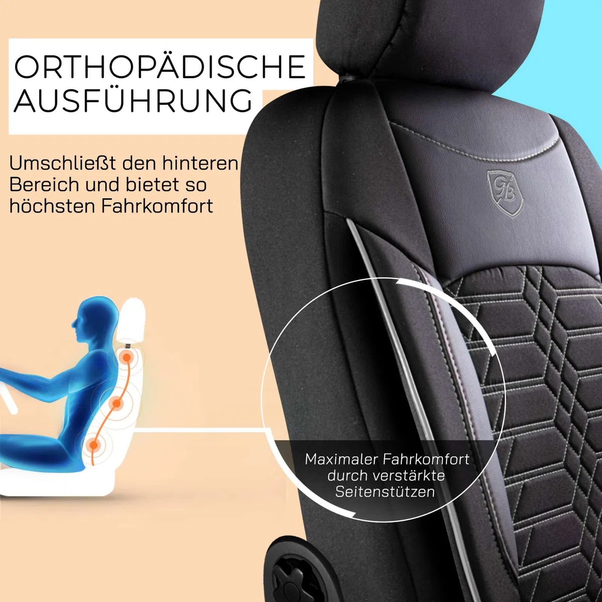 Housses de siège de voiture universelles - Accessoires de voiture intérieur de qualité supérieure pour voiture et SUV - Housse de siège Jacquard, protection de siège auto - Compatible