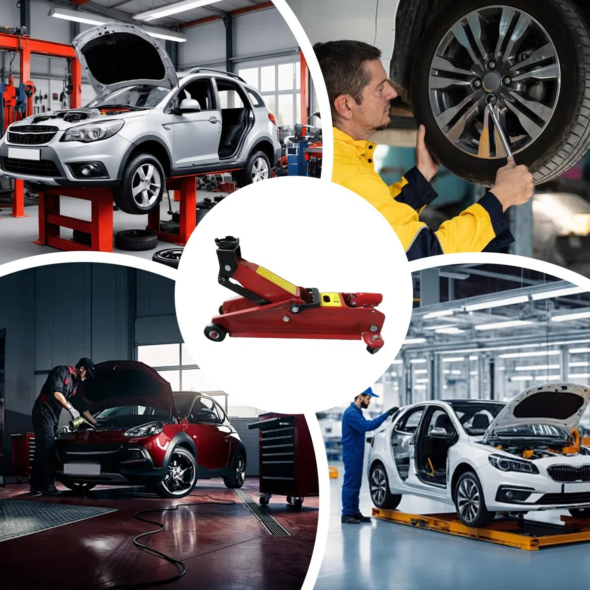 Cric pour Voiture Chandelles Robustes pour Intensif 3 Tonnes